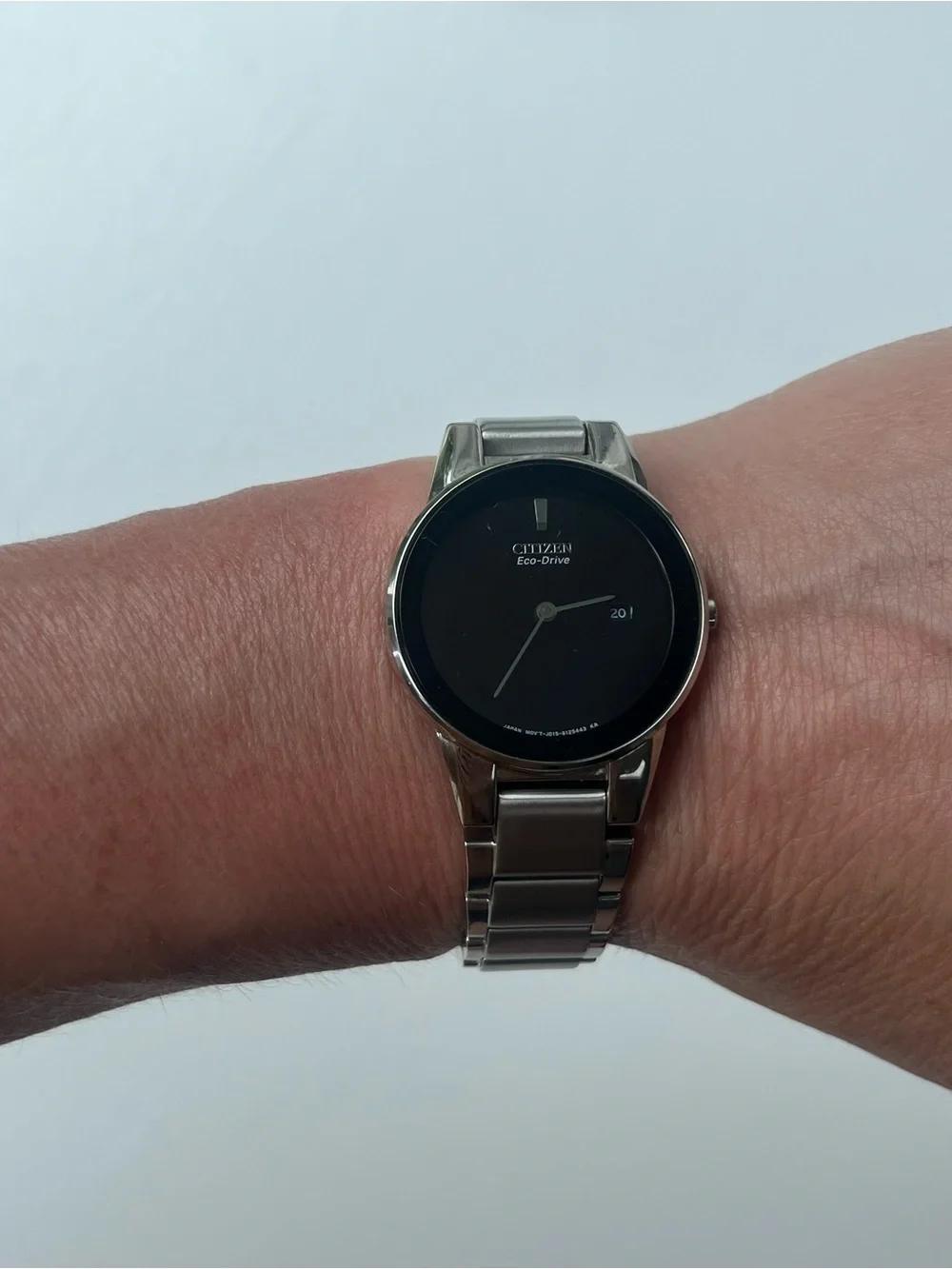 NEW Citizen AU1060-51E Eco-Drive Axiom Watch Stainless, Faceless Black Dial woma
